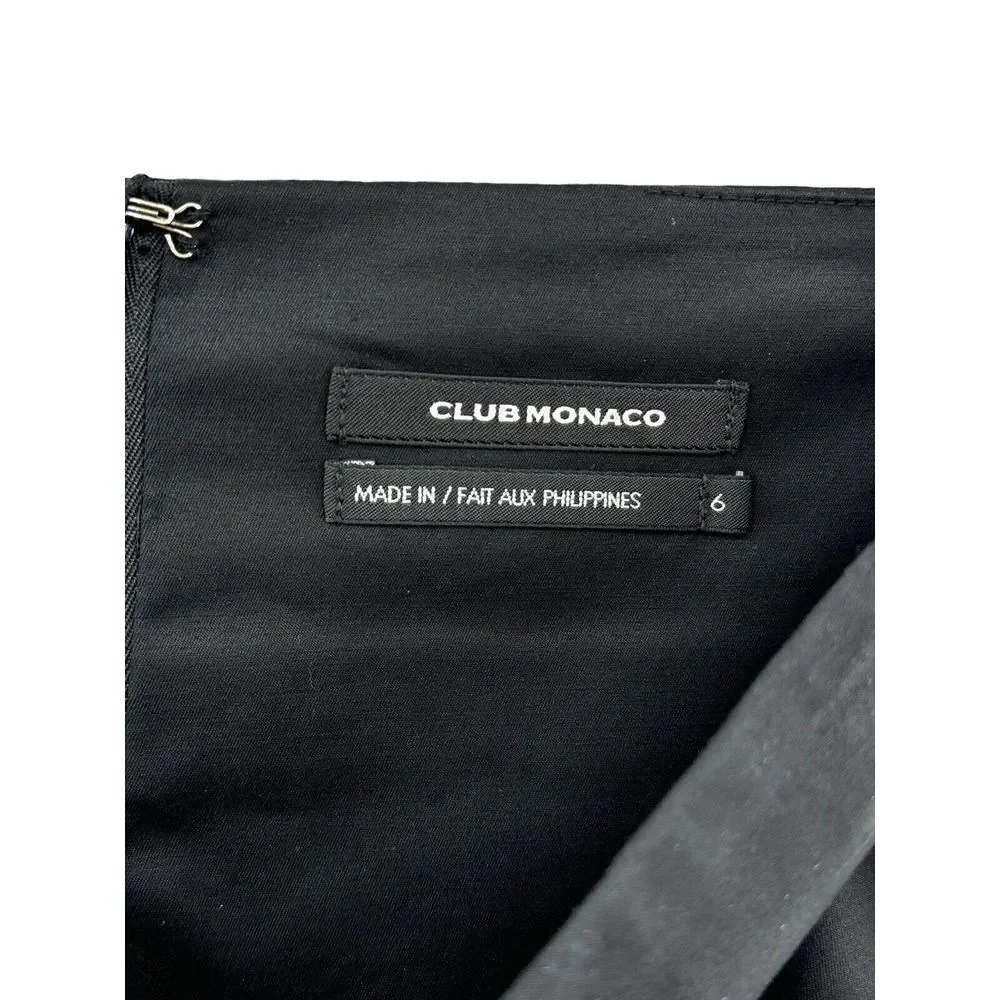 CLUB MONACO Black Knee Length Pencil Skirt Size 6 Capsule Wardrobe Classic  Work